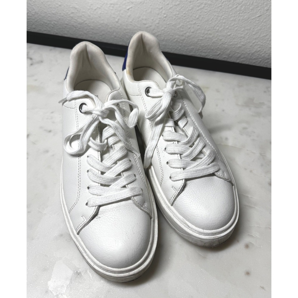 Steve Madden Carley Womens 9.5M White Blue Platform Sneakers Low Top‎ Sporty
